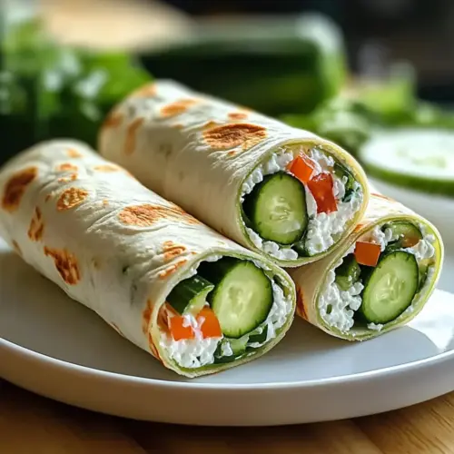 Gurken-Hüttenkäse-Wraps