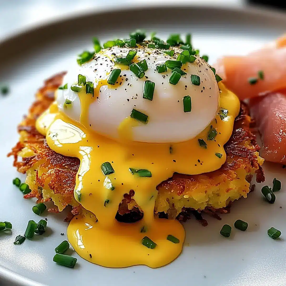 Einfache Latke Eggs Benedict