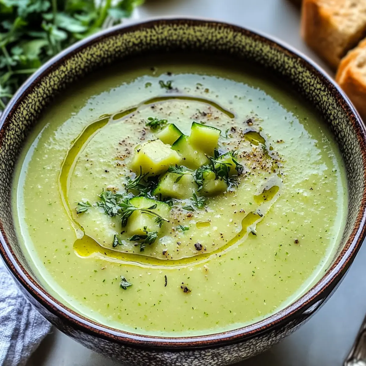 Zucchini Suppe Rezept Zutaten: - 2 Zucchini - 1 Zwiebel - 2 Knoblauchzehen - 500 ml Gemüsebrühe - 200 ml Sahne - Salz - Pfeffer - Olivenöl - frische Kräuter (z. B. Petersilie oder Basilikum) Anleitung: 1. Zucchini waschen und in Würfel schneiden. 2. Zwiebel und Knoblauch schälen und fein hacken. 3. In einem Topf Olivenöl erhitzen, Zwiebel und Knoblauch anbraten. 4. Zucchini hinzufügen und kurz mitbraten. 5. Gemüsebrühe hinzufügen und etwa 20 Minuten köcheln lassen. 6. Mit einem Pürierstab die Suppe pürieren. 7. Sahne einrühren und mit Salz und Pfeffer abschmecken. 8. Mit frischen Kräutern garnieren und servieren.
