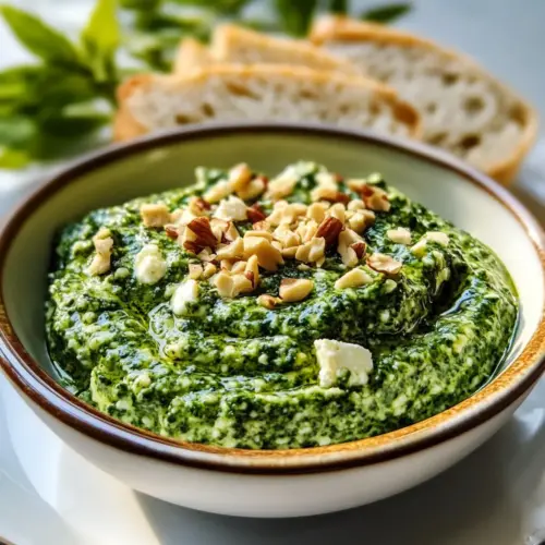 Bärlauchpesto mit Frischkäse als Brotaufstrich