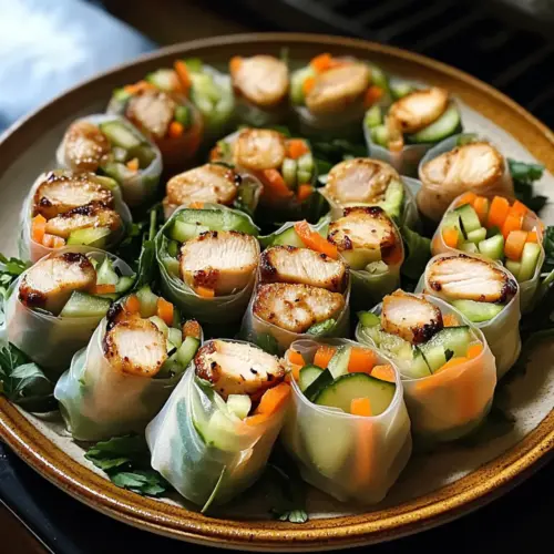 BBQ-Hähnchen-Sommerrollen