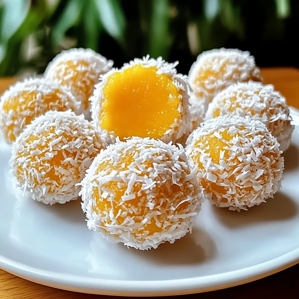 Kokosnuss Mango Glücksbälle