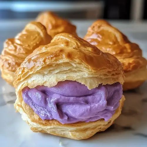 Ube-Cremeküchlein für ein himmlisches Dessert